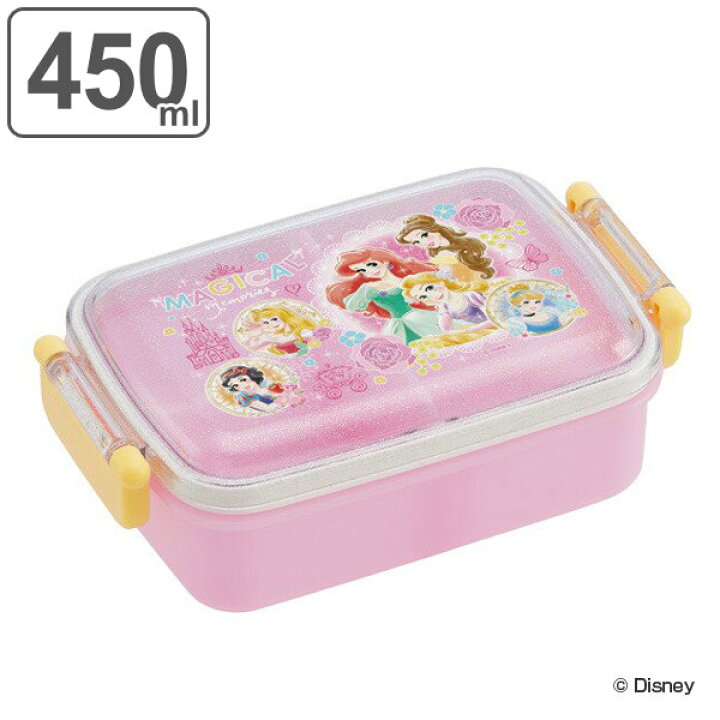 楽天市場 お弁当箱 1段 抗菌 ふわっとタイトランチボックス ディズニー プリンセス 450ml 子供 ランチボックス 弁当箱 キッズ キャラクター 食洗機対応 レンジ対応 一段 女子 小さい お弁当 幼稚園 保育園 ドーム プラスチック Ag 銀 リビングート 楽天市場店