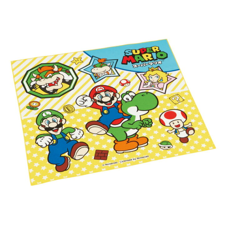 楽天市場 ランチクロス ナフキン スーパーマリオブラザーズ 子供 キャラクター マリオ 三角巾 給食 キッズ ランチョンマット 弁当包み 給食ナフキン ランチグッズ マット お弁当箱 弁当 弁当箱 包み 入れ 子供用 給食 幼稚園 保育園 リビングート 楽天市場店