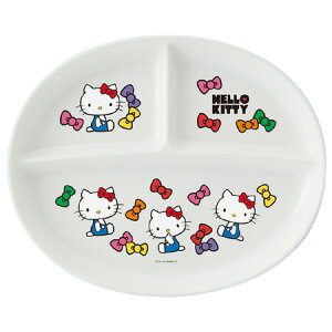 ランチプレート　ランチ皿　ハローキティ　フェイス　子供用食器　キャラクター （ お皿 プラスチック製 食器　キティ　KITTY ）