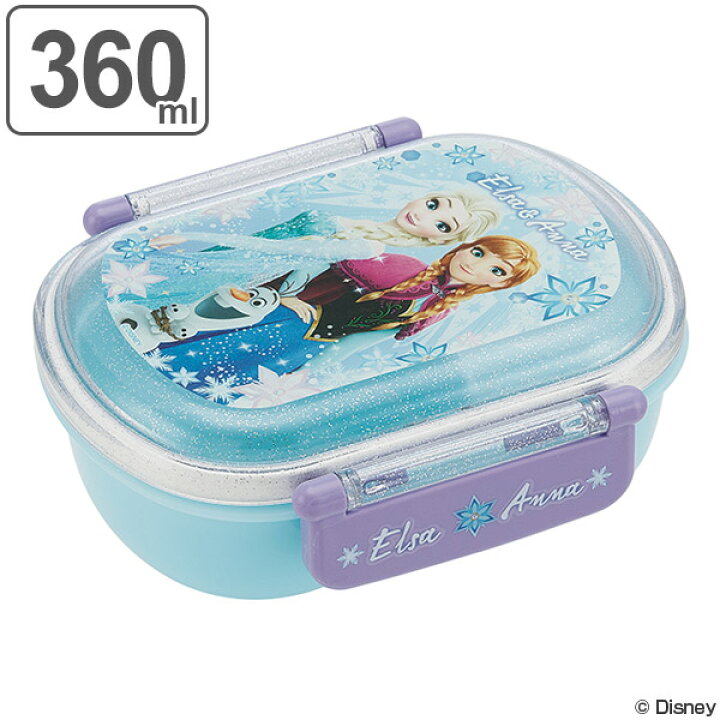 楽天市場 お弁当箱 ふわっとタイトランチbox 360ml アナと雪の女王 子供 キャラクター 食洗機対応 幼稚園 保育園 弁当箱 レンジ対応 ランチボックス 仕切り付き 子供用お弁当箱 プラスチック プラスチック製 1段 中子付き 1段弁当箱 リビングート 楽天市場店