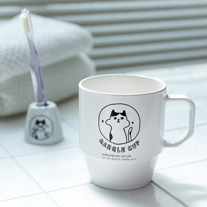 楽天市場 コップ Neco ネコ 洗面コップ 歯磨きコップ プラスチック プラコップ 歯磨き 歯ブラシコップ 歯みがき ハミガキ うがい 猫 ねこ 雑貨 かわいい 洗面用品 洗面グッズ 日用品 リビングート 楽天市場店