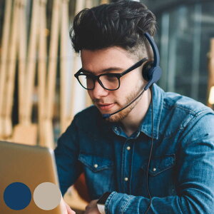 快適ヘッドセット 片耳 USBタイプ ユートリムエル ( イヤホン イヤホンマイク ヘッドホン USBヘッドセット 軽量 在宅ワーク テレワーク オフィス 自宅 ゲーム お洒落 ボイスチャット オンラ