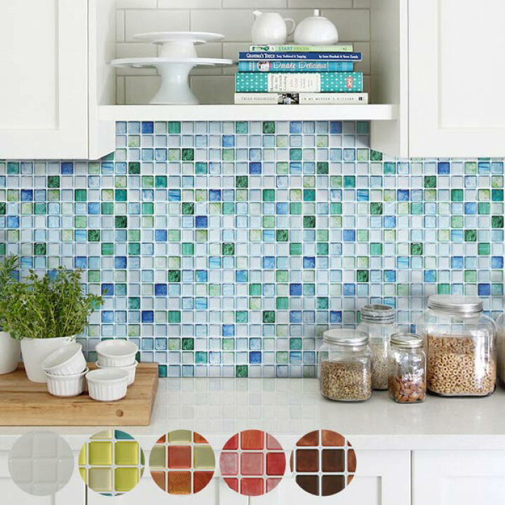 楽天市場 壁紙シール 31 31cm タイルシール モザイクタイルシール L Diy 防水 ウォールステッカー タイル シート モザイクタイル シール リメイク 耐熱 アルミ デコレーション リフォーム キッチン トイレ 洗面所 水回り リビングート 楽天市場店