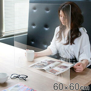 パーテーション アクリルパーテーション 透明 幅60×高さ60cm ( 送料無料 窓なしタイプ 自立式 クリア アクリル パネル 防止 クリアパネル 仕切り 間仕切り アクリルパネル アクリル製 日本製
