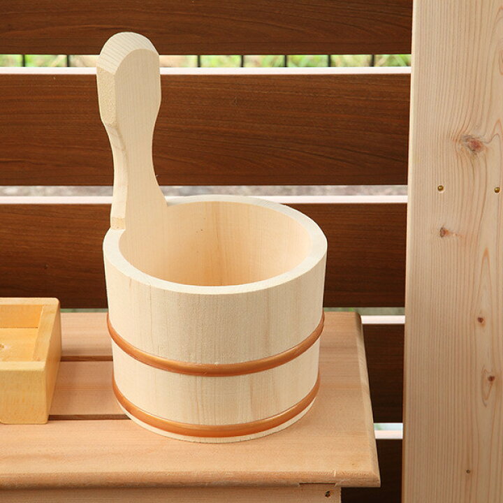 楽天市場】木製手桶 ゆ 片手湯桶 木製 手桶 桶 おけ 天然木 （ 手おけ 
