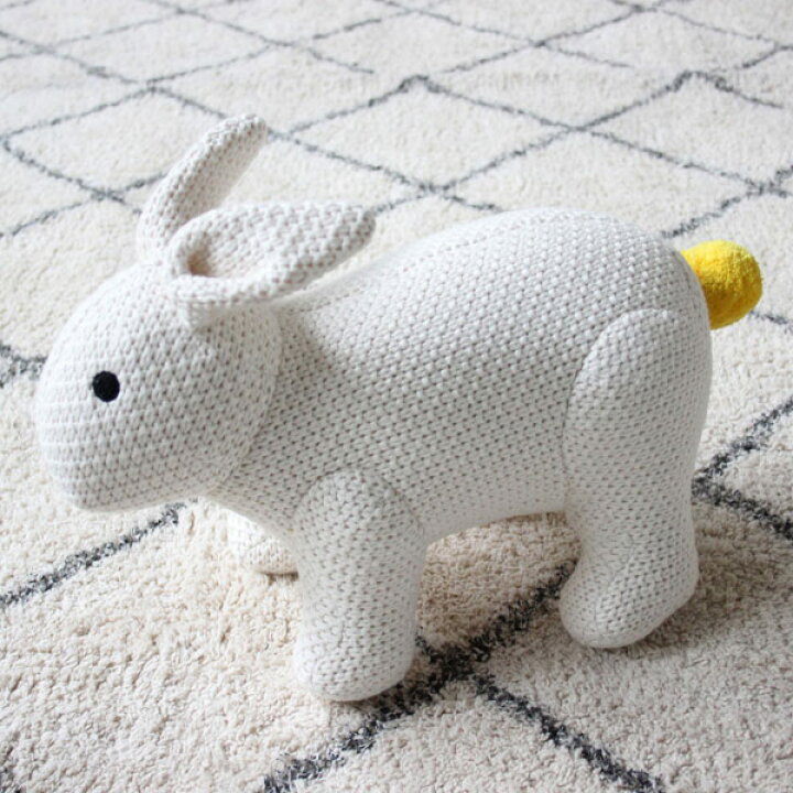 楽天市場 ぬいぐるみ Dreamy Day ラビット ウサギ ベビー 送料無料 動物 人形 アニマル ニット うさぎ コットン インテリア 置物 子供 大きい かわいい 抱っこ Animal 淡色 リビングート 楽天市場店