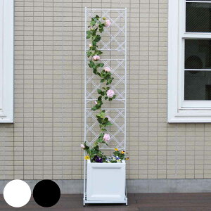 フェンス プランター台付フェンス スリムタイプ アーガイル ( ガーデンフェンス プランター プランターラック フラワーラック スチール おしゃれ 室内 屋外 フラワースタンド プランター