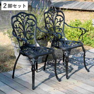 ガーデンチェア アルミ製アームチェア トルペ 2脚セット （ テーブル ガーデン 庭 椅子 カフェチェア カ…