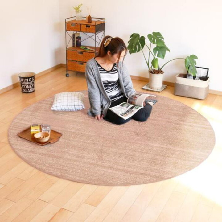 楽天市場】ラグ スミノエ リュストル 円形 200×200cm 防炎 防ダニ 床 