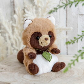 ぬいぐるみ potte タヌキ （ ヌイグルミ たぬき 動物 雑貨 インテリア アニマル グッズ ベビー 赤ちゃん プレゼント ギフト かわいい 縫いぐるみ 人形 手乗り 小さい 癒しグッズ 子ども キッズ 出産祝い 女の子 男の子 ）