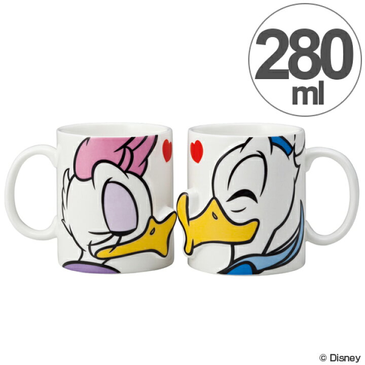 楽天市場 マグカップ ペア ドナルドダック デイジーダック キス セット 磁器 食器 キャラクター 食洗機対応 コップ 電子レンジ対応 マグ カップ 大人 子供 洋食器 ドナルド デイジー ドナルド デイジー 箱入り ディズニー リビングート 楽天市場店