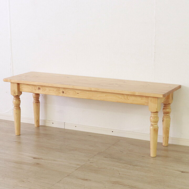 楽天市場】ダイニングベンチ 120cm 天然木 カントリー （ 無垢 北欧 