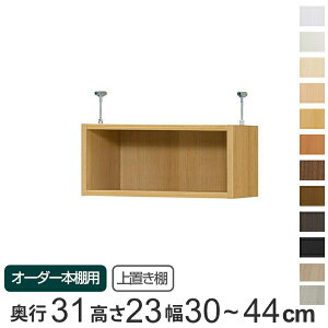 専用 上置き棚 標準棚板 type23 オーダー本棚 奥行31cm 幅30-44cm用 ( 送料無料 オーダーメイド 天井つっぱり 書棚 収納棚 セミオーダー )