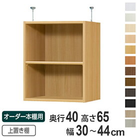専用 上置き棚 標準棚板 type65 オーダー本棚 奥行40cm 幅30-44cm用 （ 送料無料 オーダーメイド 天井つっぱり 本棚 多目的ラック セミオーダー ）
