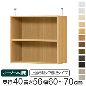 専用 上置き棚 タフ棚板 type56 オーダー本棚 奥行40cm 幅60-70cm用 ( 送料無料 オーダーメイド 天井つっぱり 本棚 多目的ラック セミオーダー 突っ張り棚 )