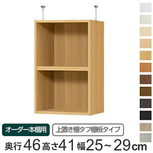専用 上置き棚 タフ棚板 type41 オーダー本棚 奥行46cm 幅25-29cm用 ( 送料無料 オーダーメイド 天井つっぱり 本棚 多目的ラック セミオーダー )