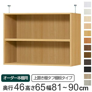 専用 上置き棚 タフ棚板 type65 オーダー本棚 奥行46cm 幅81-90cm用 ( 送料無料 オーダーメイド 天井つっぱり 本棚 多目的ラック セミオーダー )