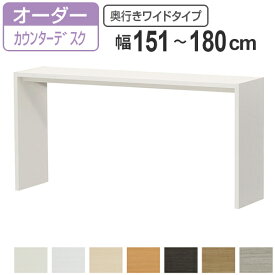 サイズオーダー家具 コンソールデスク 幅151-180cm 奥行サイズ44.5cm 高さ88.3cm カウンターデスクタイプ ワイド （ コンソール デスク カウンター オーダー 机 ワークデスク パソコン PC パソコンデスク カウンターテーブル ）