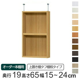 専用 上置き棚 タフ棚板 type65 オーダー本棚 奥行19cm 幅15-24cm用 （ 送料無料 オーダーメイド 天井つっぱり 薄型 スリム 本棚 収納棚 セミオーダー ）