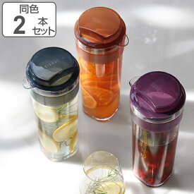 冷水筒 ピッチャー スリムジャグ 1.1L 麦茶ポット 耐熱 横置き 縦置き 洗いやすい 日本製 同色2本セット （ お茶ポット 熱湯 ドアポケット ジャグ ポット 麦茶 冷茶 ドリンクピッチャー お茶入れ ）