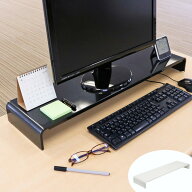 モニタースタンド パソコンラック 卓上 pc台 机上 スチール製 幅80cm （ モニター台 モニターラック パソ…