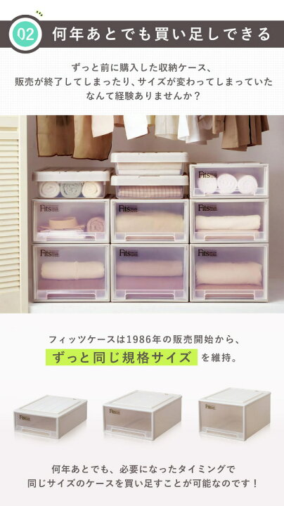 楽天市場】収納ケース Fits フィッツケース クローゼット S-53 6個 