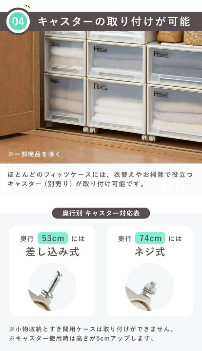 楽天市場】収納ケース Fits フィッツケース クローゼット S-53 6個 