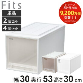 収納ケース Fits フィッツケース クローゼット L-30 単品 2個セット 4個セット （ 衣装ケース クローゼット 収納 幅30 奥行53 高さ30 天馬 日本製 ケース 引き出し 収納ボックス プラスチック 積み重ね 押し入れ 押入れ ）