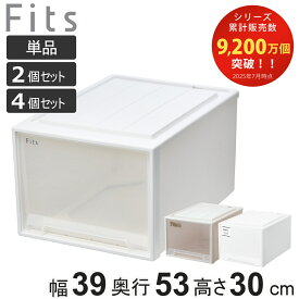 収納ケース Fits フィッツケース L-53 単品 2個セット 4個セット クローセット （ 衣装ケース クローゼット 収納 幅39 奥行53 高さ30 天馬 日本製 ケース 引き出し 収納ボックス プラスチック 積み重ね 押し入れ 押入れ ）