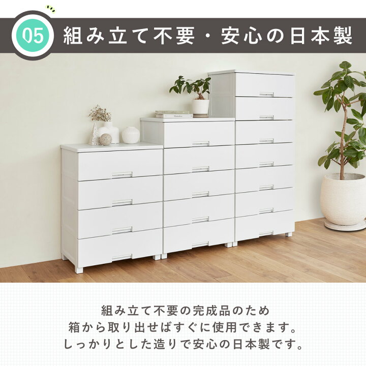 楽天市場】チェスト フィッツチェスト 5段 6505 Fits 幅65×奥行41×高さ 