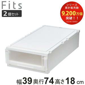 収納ケース 2個セット 幅39×奥行74×高さ18cm Fits フィッツケース アドバンス 74-39S 押入れ ( 収納 収納ボックス 押し入れ 衣装ケース 日本製 天馬 押入れ収納 クローゼット 積み重ね スタッキ
