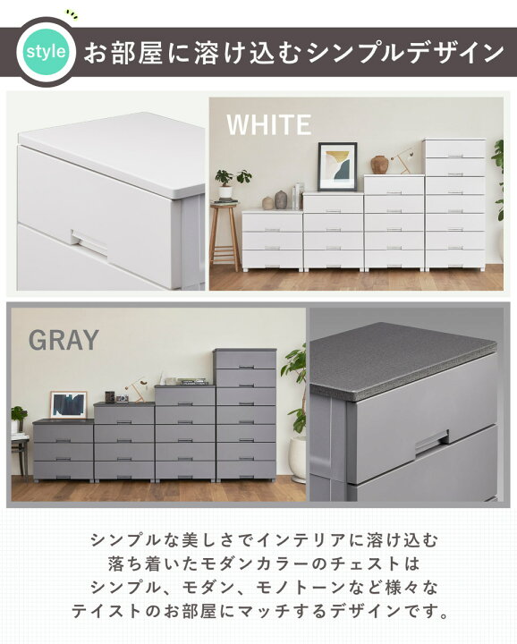 楽天市場】チェスト フィッツチェスト 7507 7段 Fits 幅75×奥行41×高さ 