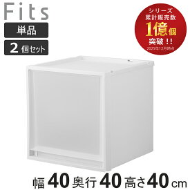 収納ケース Fits フィッツ フィッツケース マルチ 40-40L 単品 2個セット （ 幅40×奥行40×高さ40cm 収納 ケース 衣類収納 積み重ね プラスチック クローゼット収納 引き出し 衣類ケース 玄関 洗面所 キッチン 小物収納 ）