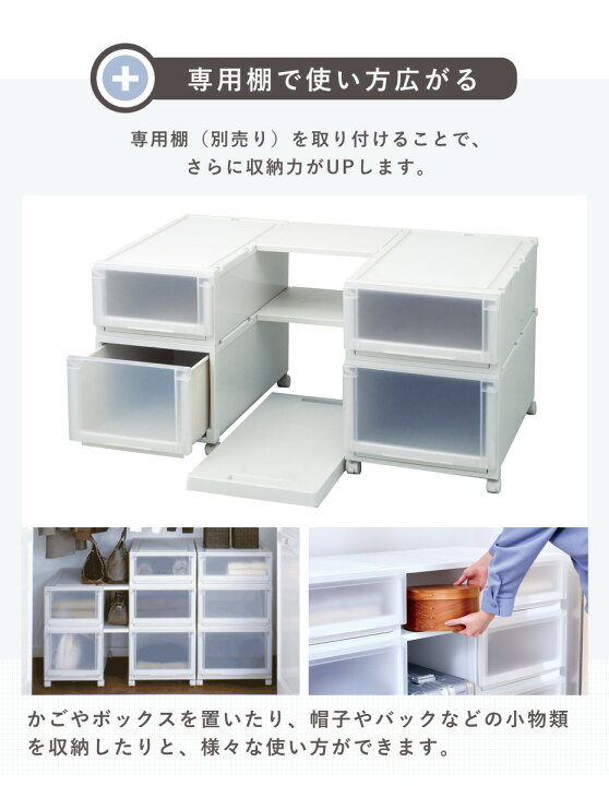 楽天市場】収納ケース 4個セット 幅44×奥行74×高さ30cm Fits フィッツ 