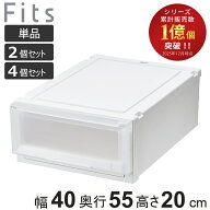 収納ケース Fits フィッツケース アドバンス 4020 クローゼット 幅40×奥行55×高さ20cm 単品 2個セット …
