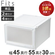 収納ケース Fits フィッツケース アドバンス 4530 クローゼット 幅45×奥行55×高さ30cm 単品 2個セット …