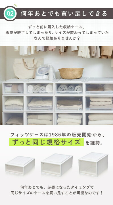 楽天市場】収納ケース Fits フィッツ フィッツケース クローゼット M 