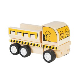 おもちゃ はたらくくるま工事現場 ダンプカー 木製 （ 木製おもちゃ 木のおもちゃ 働く車 玩具 3歳 子ども キッズ 幼児 男の子 知育玩具 知育 はたらくくるま ごっこ遊び おままごと おうち時間 プレゼント ）