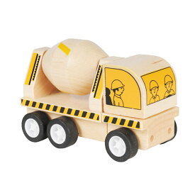 おもちゃ はたらくくるま工事現場 コンクリートミキサー 木製 （ 木製おもちゃ 木のおもちゃ 働く車 玩具 3歳 子ども キッズ 幼児 男の子 知育玩具 知育 はたらくくるま ごっこ遊び おままごと おうち時間 プレゼント ）
