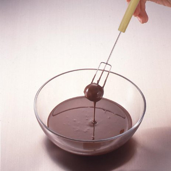 チョコレートフォーク トリュフフォーク 3本刃 木柄 （ トリュフ チョココーティング 製菓道具 お菓子作り チョコフォーク ） | リビングート　 楽天市場店