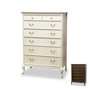 ハイチェスト 6段 洋タンス クラシック調 猫脚 フルール 幅90cm ( 開梱設置 送料無料 タンス 収納 収納ケース 洋服タンス 衣装ケース 収納チェスト 引き出し 収納家具し 木製 たんす アンティ