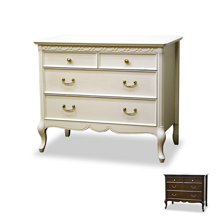 楽天市場】チェスト 3段 洋タンス クラシック調 猫脚 フルール 幅85cm 