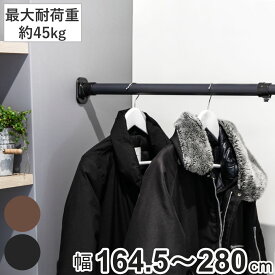 突っ張り棒 クサビ インテリアポール 164.5cm〜280cm （ つっぱり 強力 収納 収納用品 室内物干し コート 突っ張り 突っ張りポール 頑丈 固定 クローゼット 押入れ おしゃれ ）