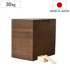 米びつ 30kg 桐の米びつ 焼桐 一合升 すり切り棒付き ( 密閉 日本製 米櫃 こめびつ おしゃれ 調湿 防虫 桐 軽量 30キロ 和風 桐製米びつ お米 収納 保存 升付き ストッカー ライスボックス ライ