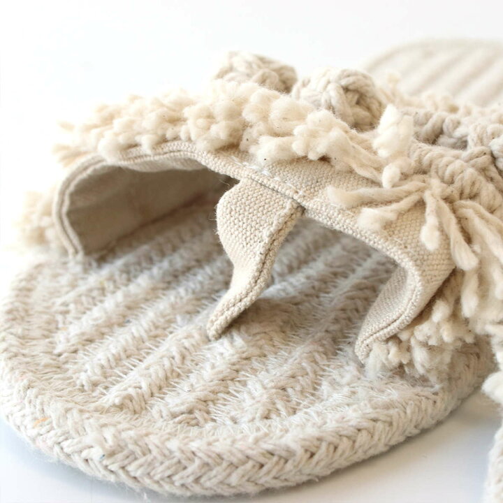 楽天市場】スリッパ ルームサンダル マクラメ 約23.0~25.0cm  