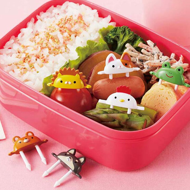 楽天市場 ピック のっかりアニマルピック ピンチョス 6本入り キャラ弁 お弁当 保育園 幼稚園 どうぶつ 動物 アニマル お弁当グッズ 弁当 デコ 弁 遠足 運動会 飾り リビングート 楽天市場店