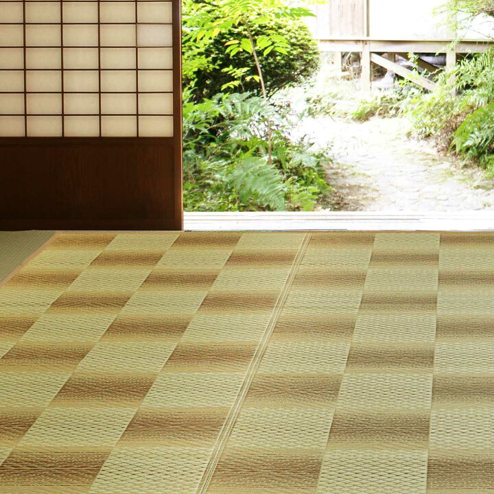 楽天市場】い草ラグ 本間 8畳 三条 382×382cm 紋織 花ござ （ い草 