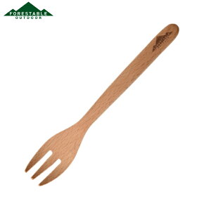 フォーク 木製 アウトドア 18cm FORESTABLE M 籐芸 ( 木製フォーク カトラリー 木製食器 アウトドア食器 キャンプ 天然木 ビーチ材 パスタフォーク デザートフォーク テーブルウェア 軽い 軽量