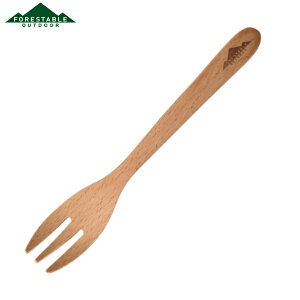 フォーク 木製 アウトドア 20cm FORESTABLE L 籐芸 ( 木製フォーク カトラリー 木製食器 アウトドア食器 キャンプ 天然木 ビーチ材 パスタフォーク デザートフォーク テーブルウェア 軽い 軽量