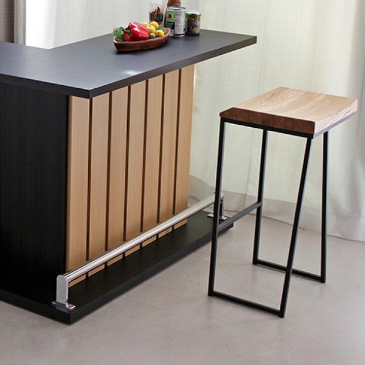 カウンタースツール 高さ67cm 木製 天然木 スツール バースツール バーチェア スチール脚 ( 送料無料 椅子 イス 腰掛け ハイスツール カウンターチェア ハイチェア チェア いす 木製チェア おしゃれ キッチン フットレスト 足置き ) リビングート カウンターイス チェア 業務用 店舗家具 群馬 高さ調節有 カウンターソファ